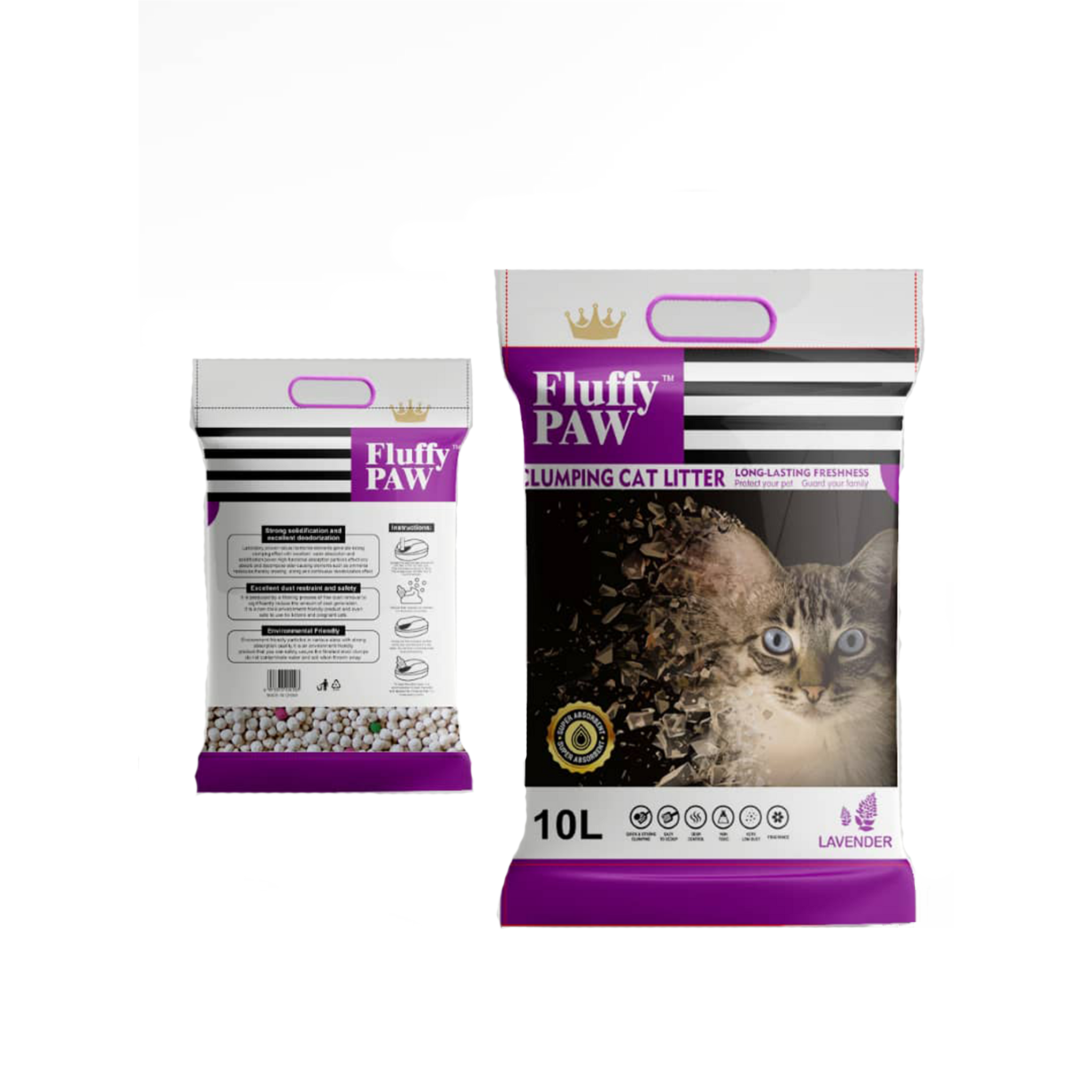 Fluffy Paws Cat Litter 10L - Lavender