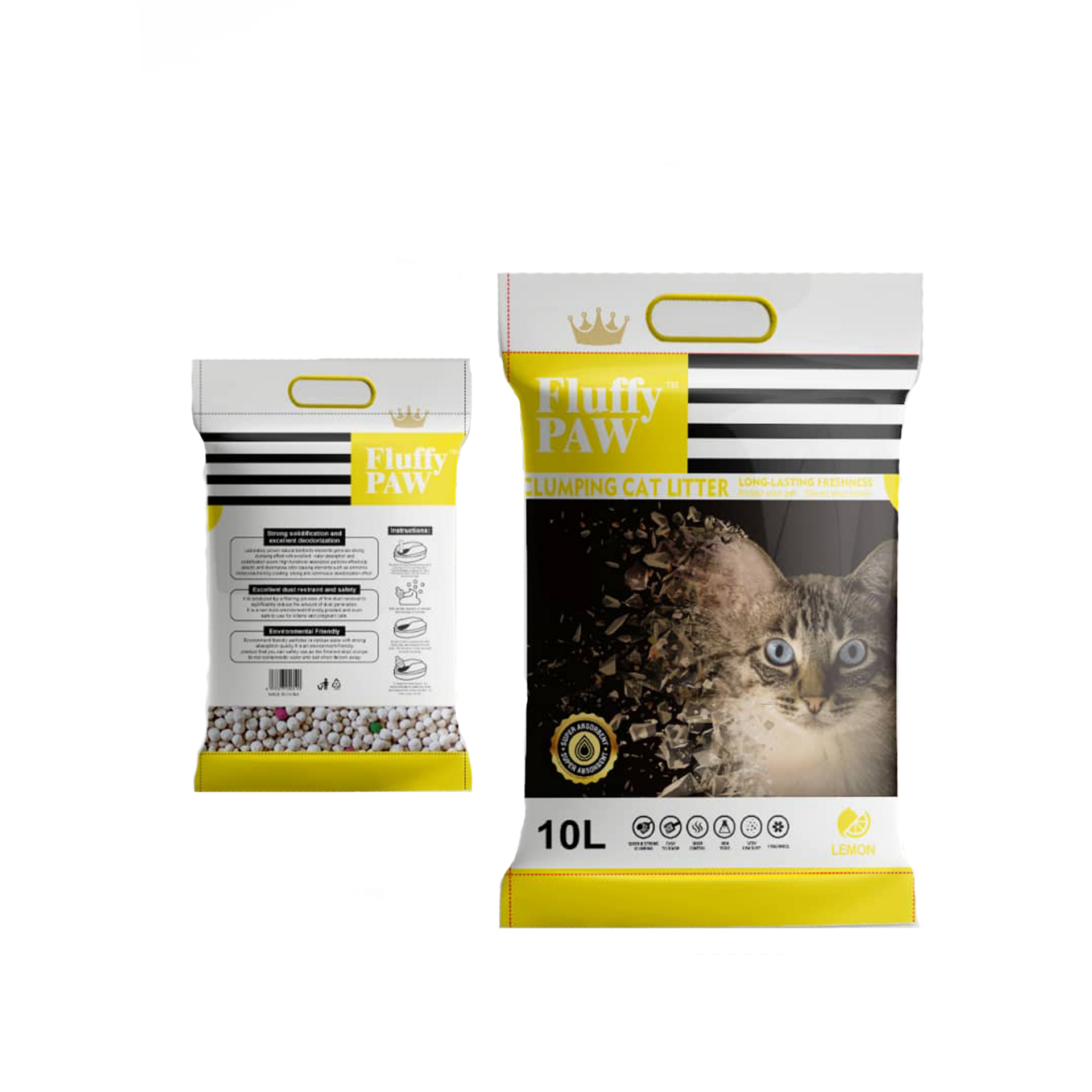 Fluffy Paws Cat Litter 10L - Lemon