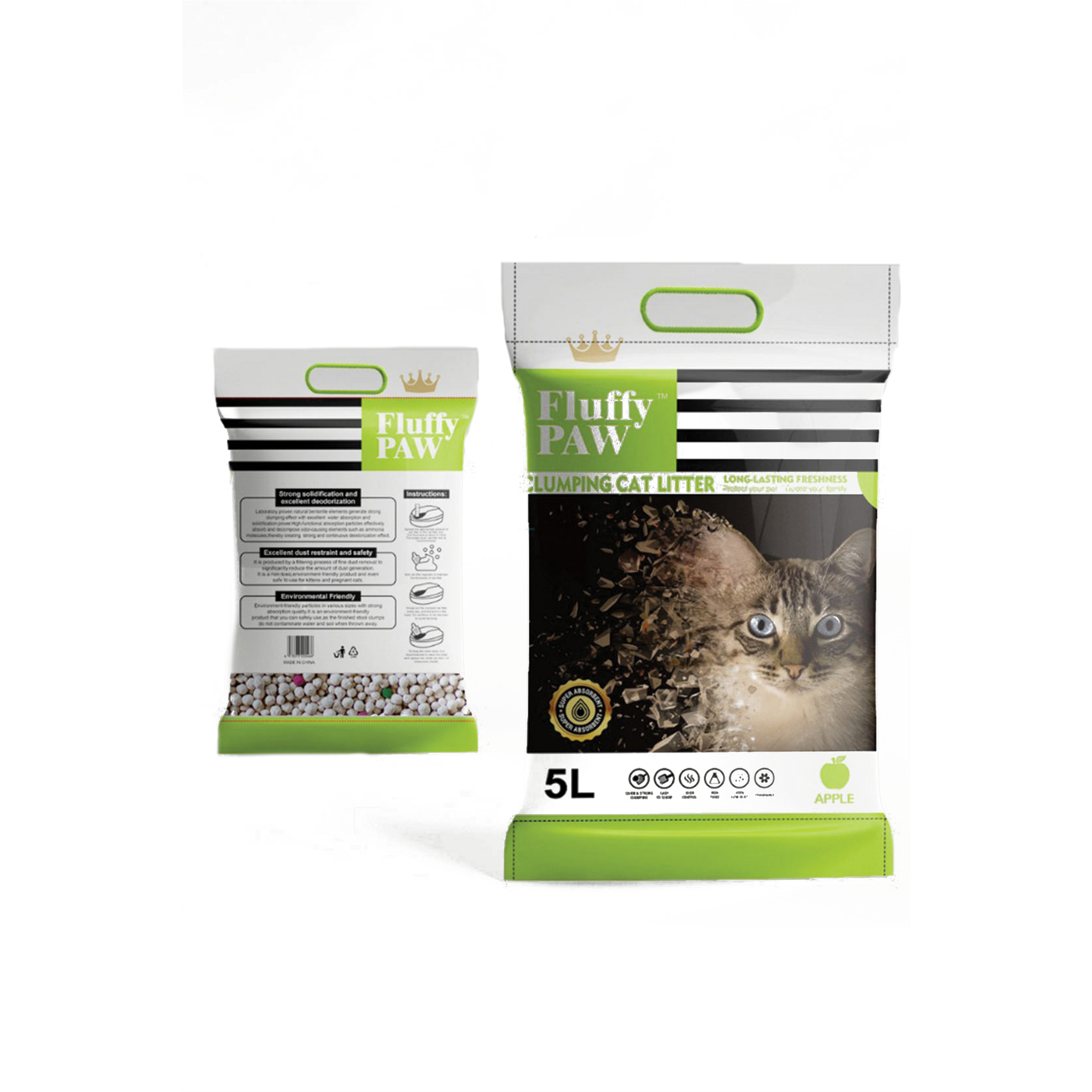 Fluffy Paws Cat Litter 5L - Apple