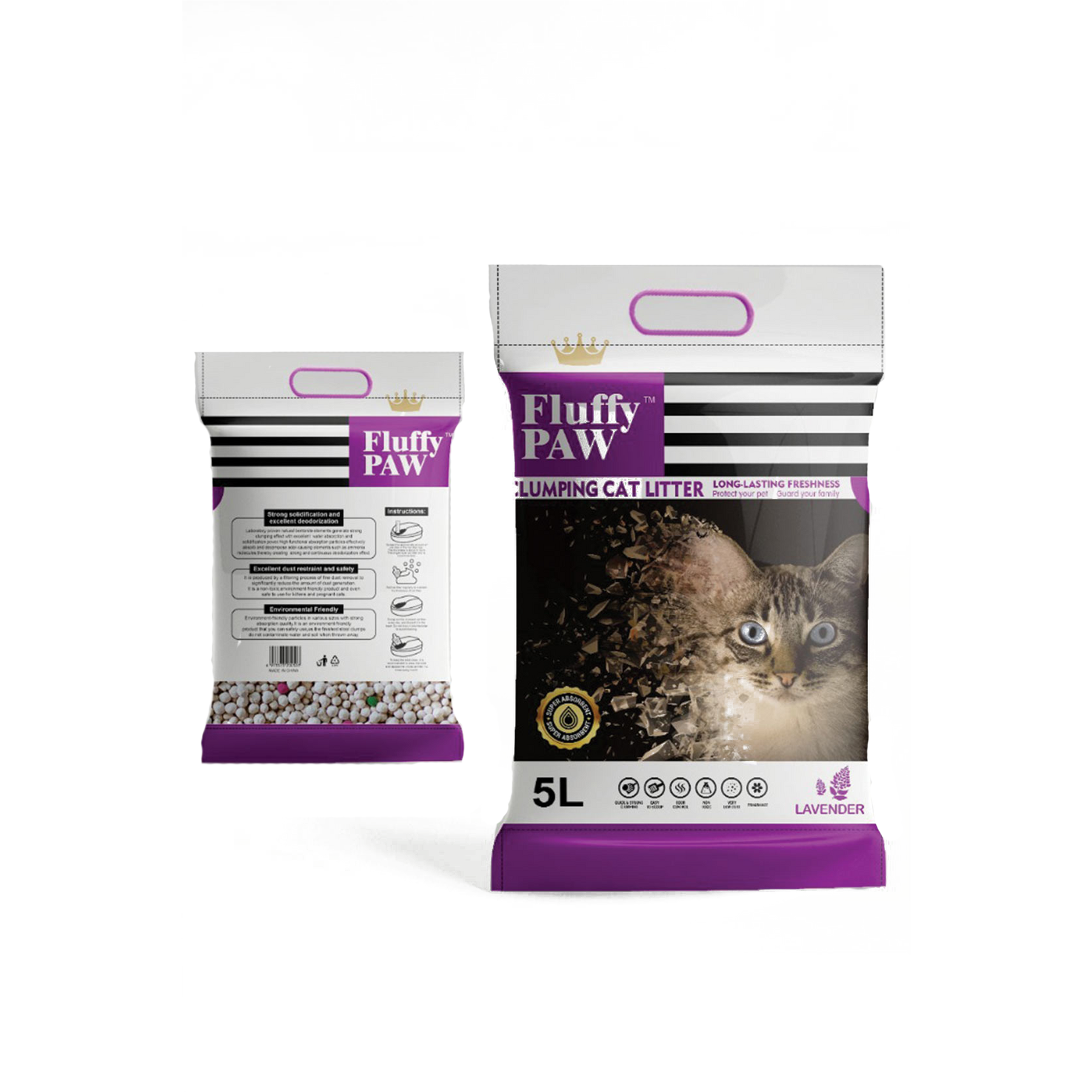 Fluffy Paws Cat Litter 5L - Lavender